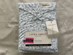 Laura Ashley 883893878068 New 4pc Queen Sheet Set Sweet Success Cottage Floral Blues And Greys