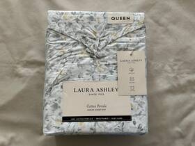 Laura Ashley 883893878747 New 4pc Queen Sheet Set Floral Cottage Norella Greens And Yellows