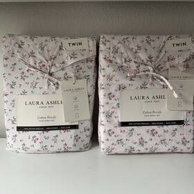 Laura Ashley 883893946040 New 3pc Twin Sheet Sets Cottage Floral Aylesmore Ditsy Pink Green