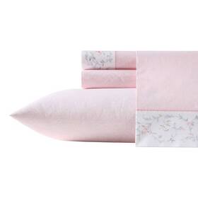 94810732 Laura Ashley Queen Sheet Set Victorian Scroll Pink