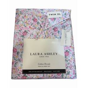 A01296096 Laura Ashley Vibrant Pink Floral Rowena Twin Xl Sheet Set Nwt