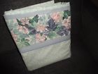 Laura Ashley Ashbourne Green Coral Blue Floral Full Flat Sheet