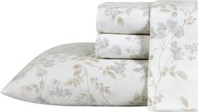 Ushsa01164683 Laura Ashley Home - King Sheet Set Cotton Flannel Bedding Fawna Grey