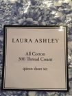 Laura Ashley Queen Sheet Set French Country Cottage Floral Margaux