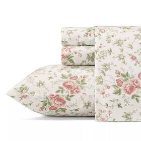 Ushsa01035481 Laura Ashley Home - King Sheets Soft Sateen Cotton Bedding Set 4 Pieces S