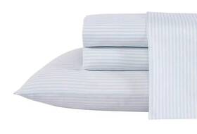 Ushsa01176051 Laura Ashley Sheet Set King Size 4-piece Cotton Striped Machine Washable Blue