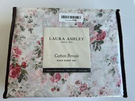Ushsa01264392 Laura Ashley King Sheet Set Floral 100% Cotton Ashfield Pink