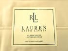 Lauren Ralph Classic Butter Light Yellow Bisque Queen Flat Sheet 028828931528
