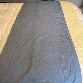 012408 Lauren Ralph Vintage Blue Twin Flat Sheet 100% Cotton