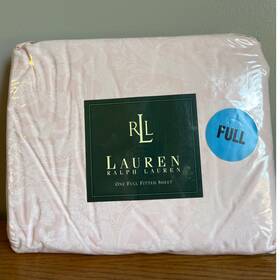 Lauren Ralph 028828040039 Vintage Early 1990s Avery Print Pink Floral Fitted Sheet - Full/new Lauren Ralph 028828040039 Vintage Early 1990s Avery Print Pink Floral Fitted Sheet - Full/new