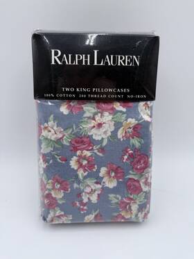 Lauren Ralph 028828079992 Vinatge Hope Floral King Pillow Case 2 New Sealed Lauren Ralph 028828079992 Vinatge Hope Floral King Pillow Case 2 New Sealed