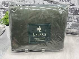 Lauren Ralph 028828168467 Vintage Estate Sateen King Extra Deep Fitted Sheet Loden Green Nos