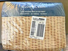 Lauren Ralph 028828252470 Cal Western King Wicker Fitted Sheet New In Package Nip Nos Usa