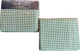 Lauren Ralph 028828349934 Medium Green Gingham Check Plaid Twin Size Flat Sheet Set Of 2 Two Lauren Ralph 028828349934 Medium Green Gingham Check Plaid Twin Size Flat Sheet Set Of 2 Two