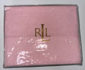 Lauren Ralph 028828594044 Pink Boathouse Oxford King Size Flat Sheet Nip