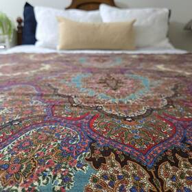 Lauren Ralph 028828915269 Vintage Home Emerson Paisley Multi Twin Flat Equestrian Sheet Rare