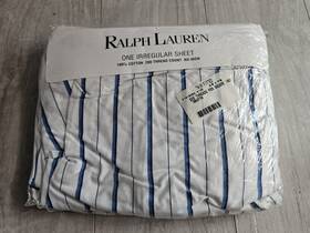 Lauren Ralph 400000744766 Vintage Nip Twin Fitted Sheet Blue And White Stripes Cotton
