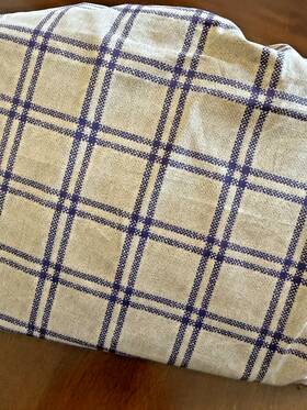1107 Lauren Ralph 886087051209 New Surrey Garden Tattersal Purple Tan Queen Fitted Sheet