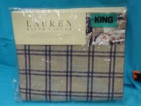 Lauren Ralph 886087051230 King Fitted Sheet Inch Tattersal Surrey Garden Purple &tan 100% Cotton Lauren Ralph 886087051230 King Fitted Sheet Inch Tattersal Surrey Garden Purple &tan 100% Cotton