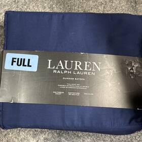 Lauren Ralph 886087155358 Full Sheet Set Dunham Sateen Cadet Blue 4pc Bedroom Sheets 300 Tc