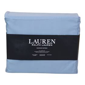 Lauren Ralph 886087155396 Dunham Sateen Cotton Double Full Sheet Set Thread Blue Mist