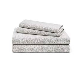Lauren Ralph 886087367485 Spencer Leaf Sateen Sheet 4 Pc Set Grey King 220 Cotton