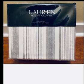 Lauren Ralph 886087378580 Luke Gray Multi Stripe 4pc Queen Sheet Set Nip 170 Lauren Ralph 886087378580 Luke Gray Multi Stripe 4pc Queen Sheet Set Nip 170