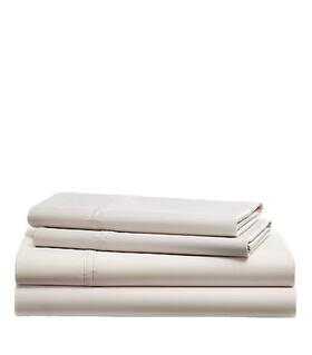 Lauren Ralph 886087379068 Spencer Pima Solid Sateen Cotton King Sheet 4 Pcs Set Cream 220
