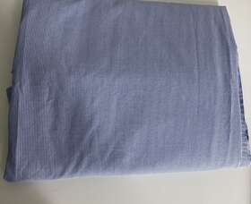 Lauren Ralph 886087400564 Organic Shirting Blue Stripe King Flat Sheet 100% Cotton