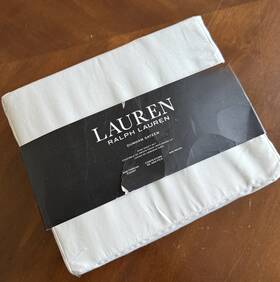 Lauren Ralph 886087422375 New King Sheet Set Silver Solid Dunham Sateen 4pc 100% Cotton 300tc Lauren Ralph 886087422375 New King Sheet Set Silver Solid Dunham Sateen 4pc 100% Cotton 300tc