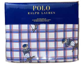 Lauren Ralph 886087442984 Polo Twin Sheet Set Flannel Ski Bear Winter