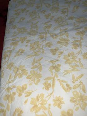 Ca56658 Lauren Ralph Queen Flat Sheet 1 Pillowcase Floral Yellow Flowers A86