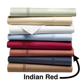 783371 Lauren Ralph Carlisle Ic#783371 Rare - Queen Flat Sheet Indian Red 700 Tc- Euc