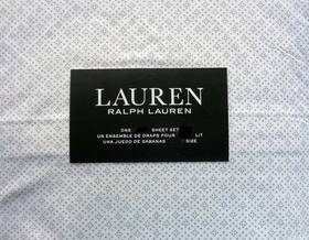 Geo1 Lauren Ralph Cotton Sheet Set Grey White Mini Polka Dots Pattern Twin Read Geo1 Lauren Ralph Cotton Sheet Set Grey White Mini Polka Dots Pattern Twin Read