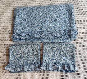 Rn60873 Lauren Ralph -elizabeth Street -full Ruffled Flat Sheet-vinage 1990s Rn60873 Lauren Ralph -elizabeth Street -full Ruffled Flat Sheet-vinage 1990s