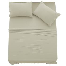 Sheets-6 Ldc Lux Decor Collection 688474514058 Bed Pc King Size Sheets-high Gsm Brushed