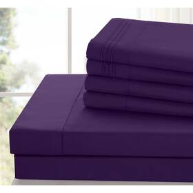 Ldc Lux Decor Collection 761681153606 6 Piece Bed Sheet Set Deep Pocket Ultra Soft Microfiber