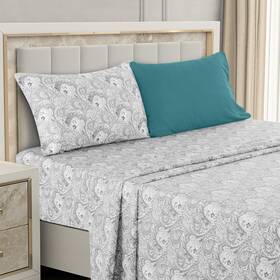 Ldc Lux Decor Collection 810068321500 D Cor Paisley Twin Xl Sheet Set 4 Pc Wrinkle Free Soft Microfiber - Luxu Ldc Lux Decor Collection 810068321500 D Cor Paisley Twin Xl Sheet Set 4 Pc Wrinkle Free Soft Microfiber - Luxu