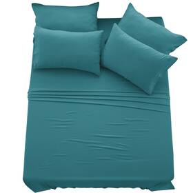 Ldc Lux Decor Collection 810068322446 California King Sheet Set - 6 Pc Brushed Microfiber Bed Sheets 16 I