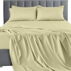 Ldc Lux Decor Collection 810068327274 D Cor Queen Sheet Set - 4 Piece Ultra-soft Microfiber Bed Beige Ldc Lux Decor Collection 810068327274 D Cor Queen Sheet Set - 4 Piece Ultra-soft Microfiber Bed Beige