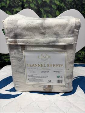 196789047647-p Lenox Ny 6-piece Soft And Warm 100% Cotton Flannel Sheet Set Queen