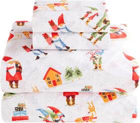 22791 Levtex Home Merry And Bright Collection - Gnome For The Sheet Set Twin Mint