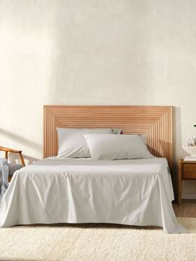 93709j706 Lexington Poplin Sheet Set Light Gray - Queen