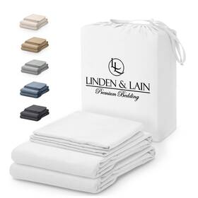 Linden & Lain 675283146969 Luxury King Size Bed Sheet Set Organic Ultra Soft Sheets Viscose Deri