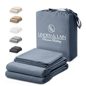 Linden & Lain 675283147072 Luxury Queen Size Bed Sheet Set Organic Ultra Soft Sheets Viscose Derive