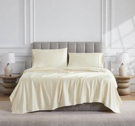 Linen Closet 840380900077 1000 Thread Count Egyptian Cotton 4-piece Sheet Set King Ivory