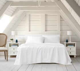 Linen Closet 840380902682 Luxury Cotton Blend 4-piece Sheet Set Queen White Linen Closet 840380902682 Luxury Cotton Blend 4-piece Sheet Set Queen White