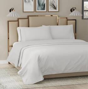 Lc-400ap-ss-wht-q Linen Closet 400 Thread Count 100% Cotton Allergen Pro 3 Piece Sheet Set Twin White