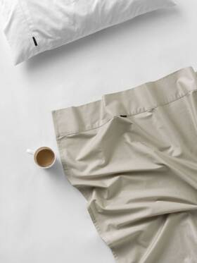 01721f730 Linen House Augusta Flat Sheet Taupe - Queen