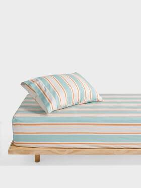 01897n321 Linen House Kids Sailor Stripe Fitted Sheet Pillowcase Set - King Single 01897n321 Linen House Kids Sailor Stripe Fitted Sheet Pillowcase Set - King Single